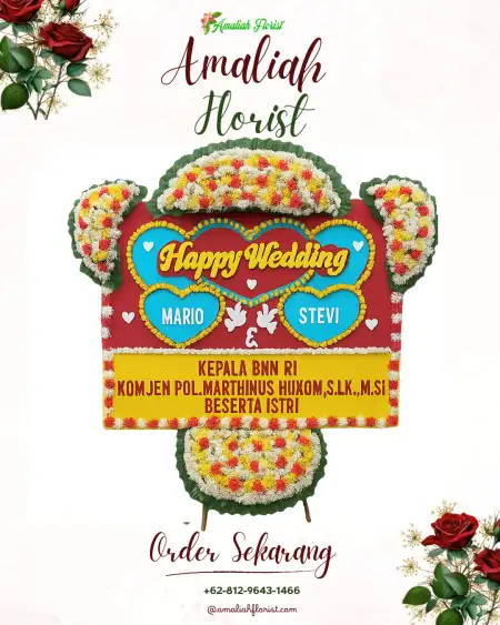 Papan Bunga Pernikahan Sagerat Weru Dua